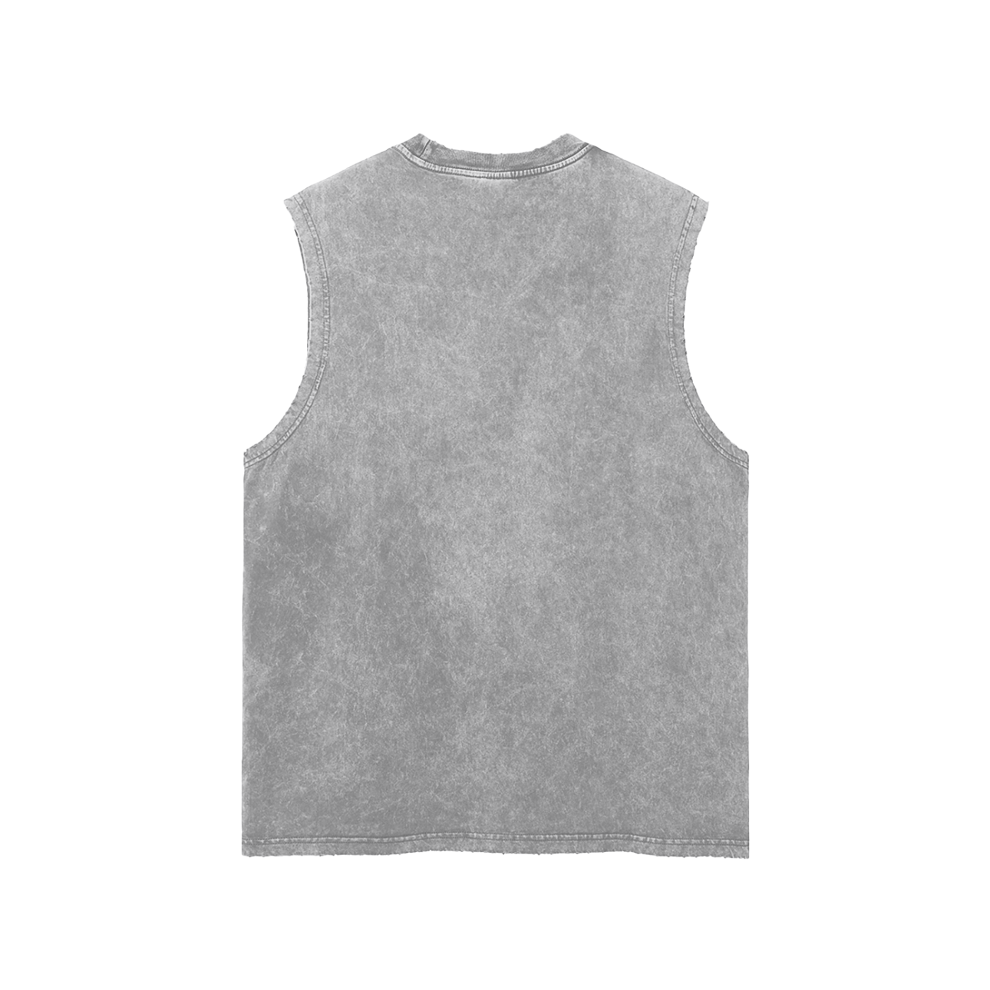 Gray sleeveless shirt on a white background
