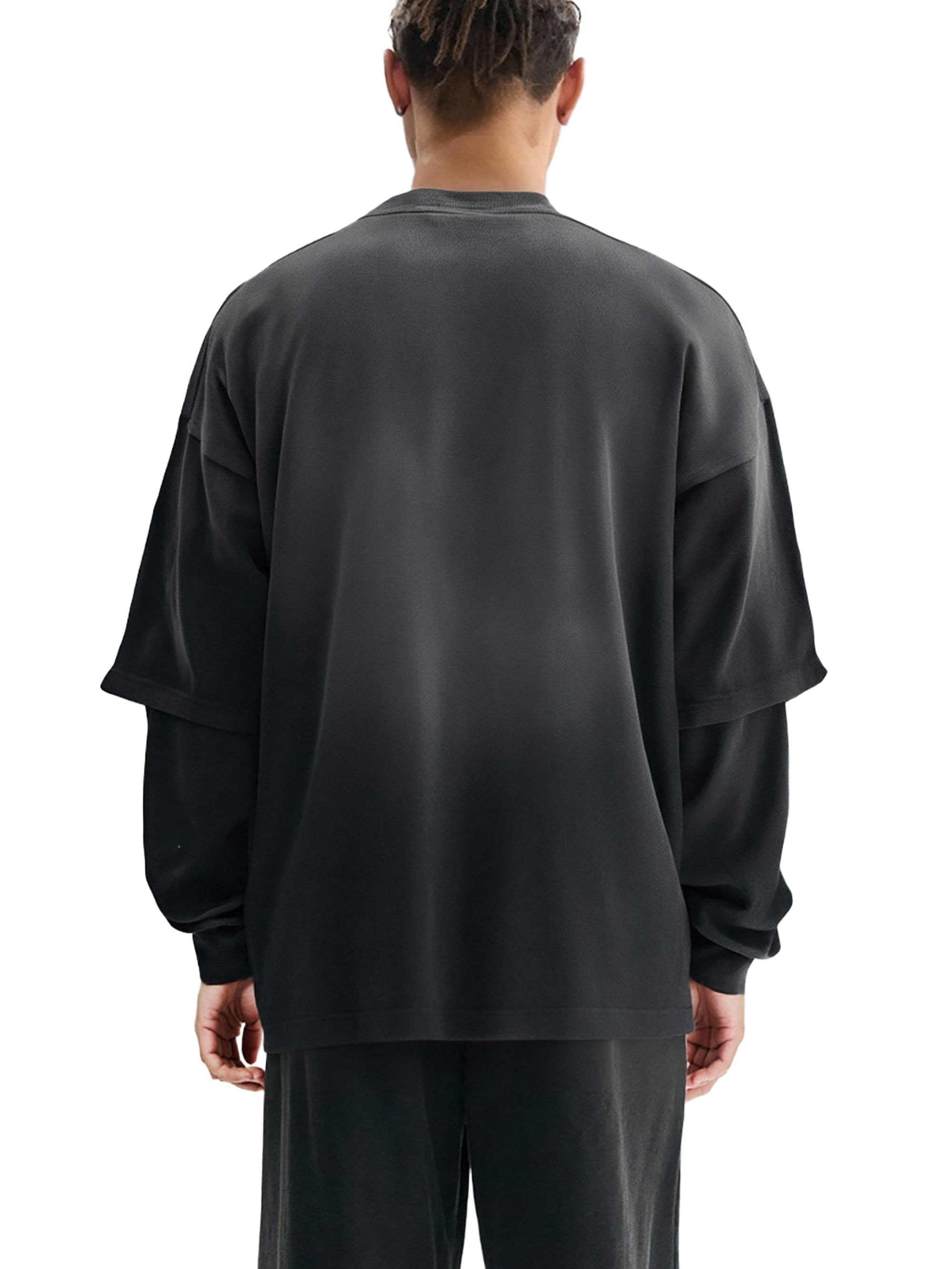 Sunfade Hand-Frayed Faux Two-Piece T-Shirt